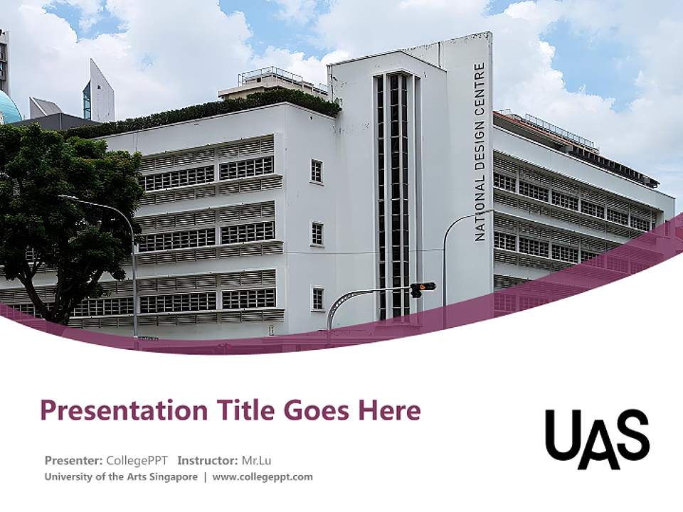University of the Arts Singapore Course/Courseware Creation PPT Template4:3 ratio PPT effect preview image5