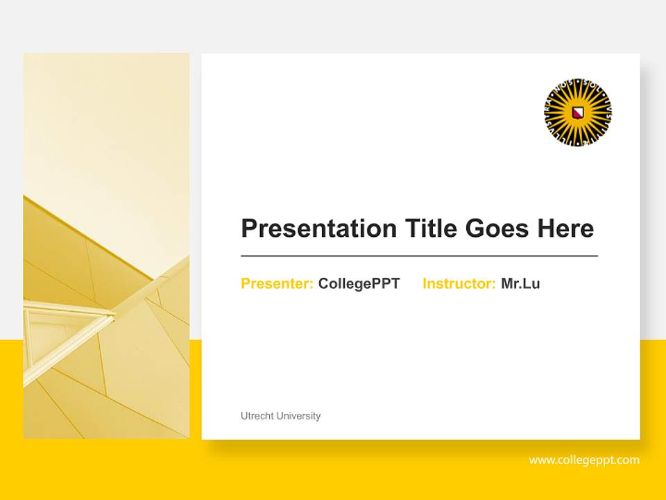 Utrecht University General Purpose PPT Template4:3 ratio PPT effect preview image6