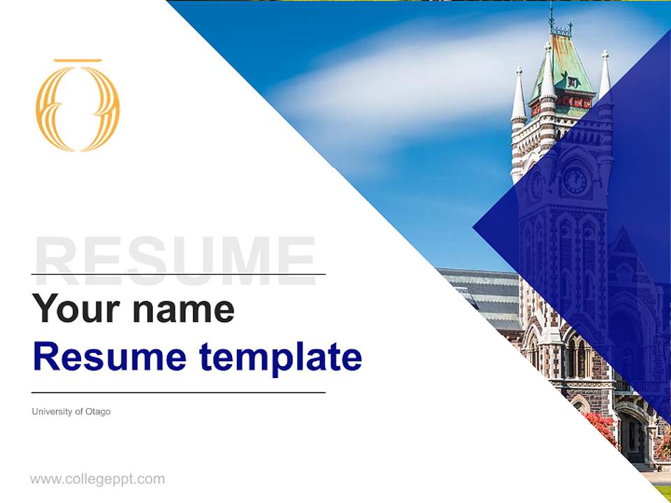 University of Otago Resume PPT Template4:3 ratio PPT effect preview image5