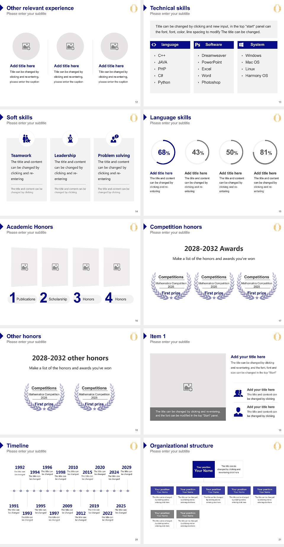 University of Otago Resume PPT Template4:3 ratio PPT effect preview image3