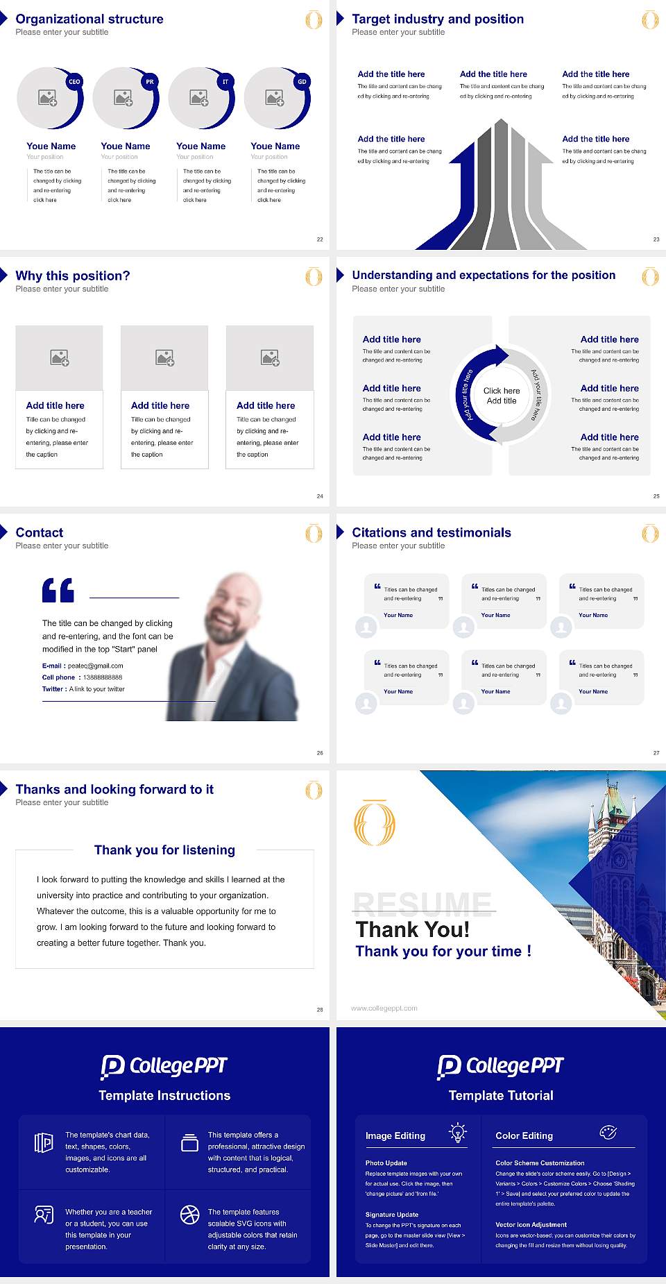 University of Otago Resume PPT Template4:3 ratio PPT effect preview image4