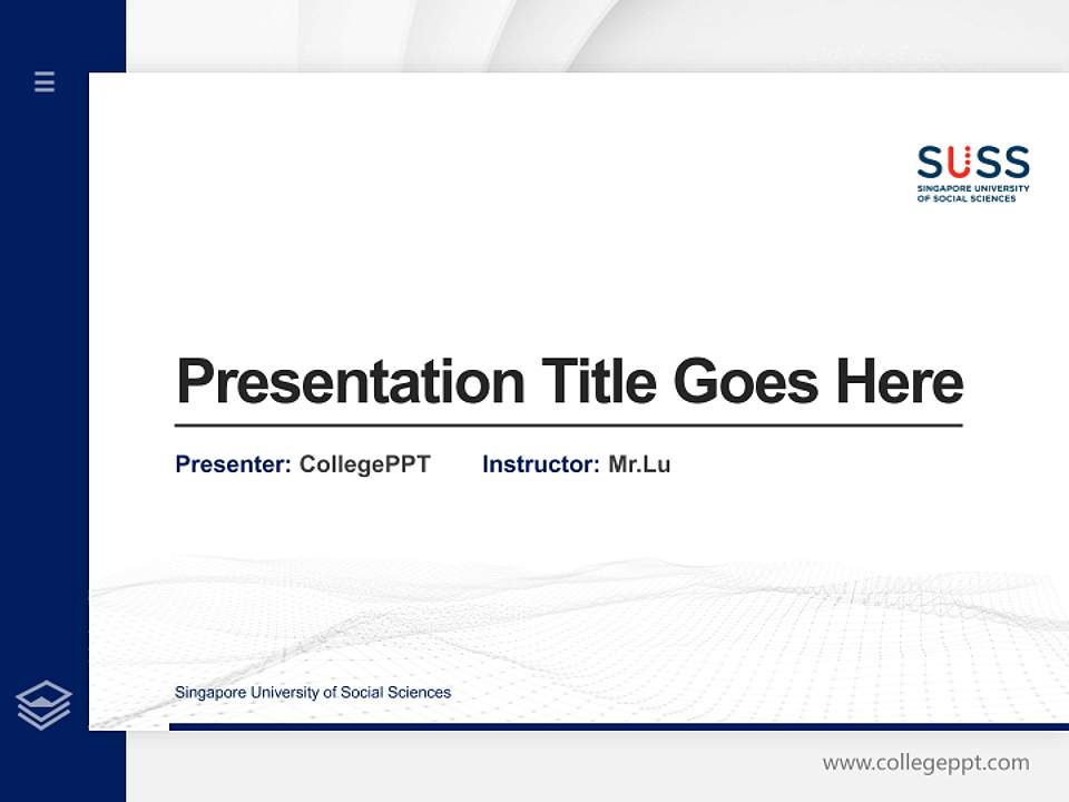 Singapore University of Social Sciences Thesis Proposal/Graduation Defense PPT Template4:3 ratio PPT effect preview image5
