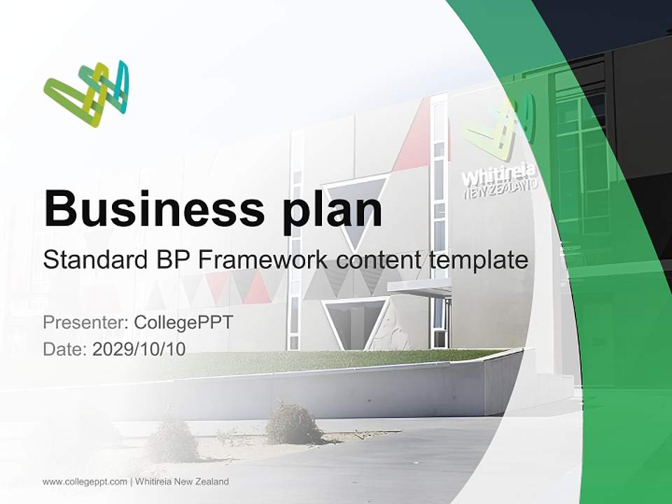 Whitireia New Zealand Competition/Entrepreneurship Contest PPT Template4:3 ratio PPT effect preview image9