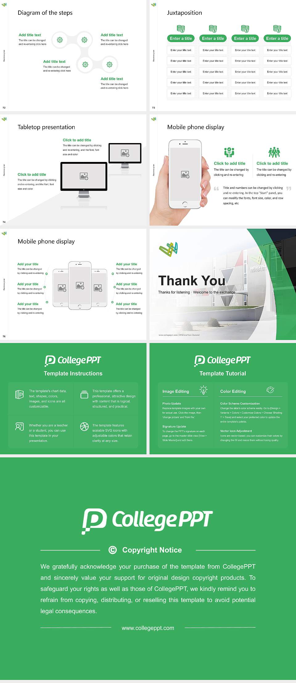 Whitireia New Zealand Competition/Entrepreneurship Contest PPT Template4:3 ratio PPT effect preview image9