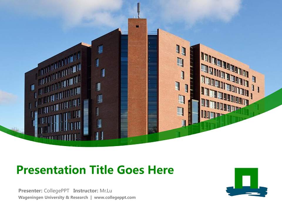 Wageningen University & Research Course/Courseware Creation PPT Template4:3 ratio PPT effect preview image5