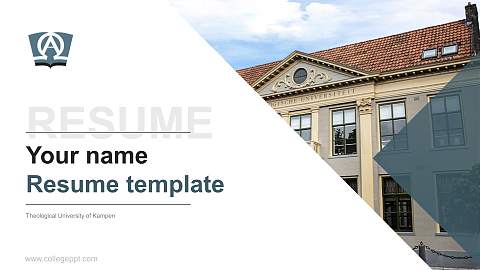 Theological University of Kampen Resume PPT Template