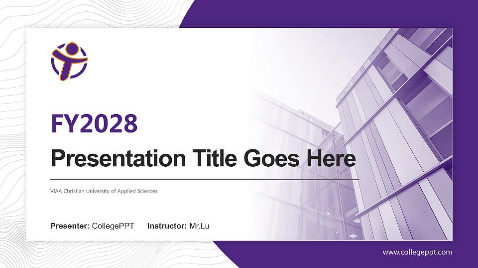 VIAA Christian University of Applied Sciences Academic Presentation/Research Findings Report PPT Template16:9 ratio PPT effect preview image