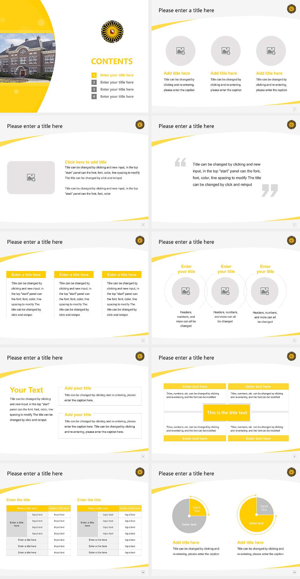 University College Utrecht Course/Courseware Creation PPT Template4:3 ratio PPT effect preview image2