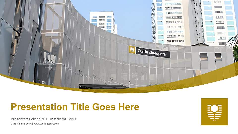 Curtin Singapore Course/Courseware Creation PPT Template16:9 ratio PPT effect preview image