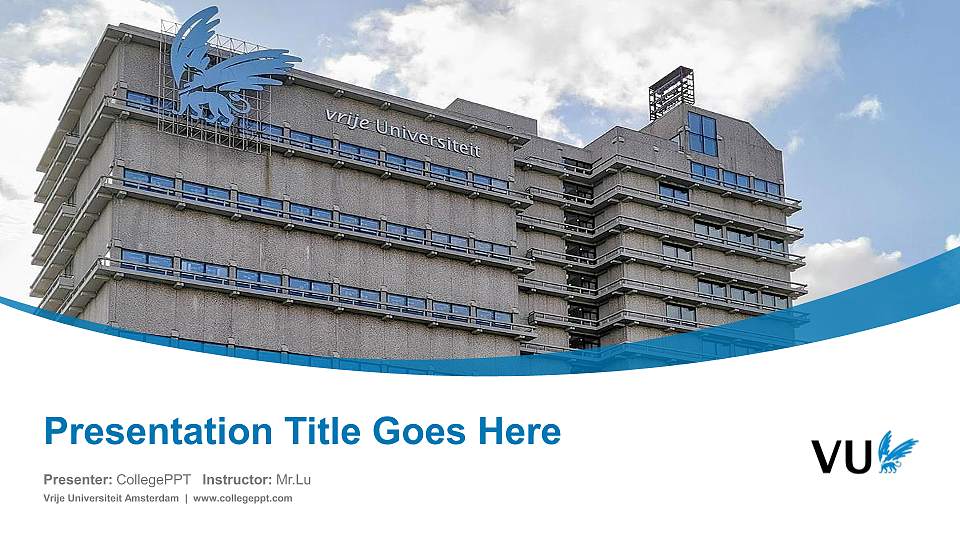 Vrije Universiteit Amsterdam Course/Courseware Creation PPT Template16:9 ratio PPT effect preview image