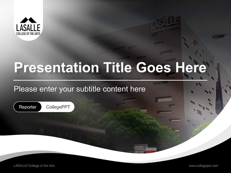 LASALLE College of the Arts Lecture Sharing and Networking Event PPT Template4:3 ratio PPT effect preview image4