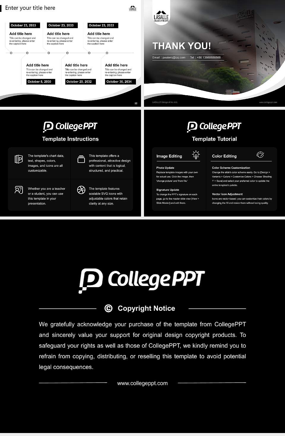 LASALLE College of the Arts Lecture Sharing and Networking Event PPT Template4:3 ratio PPT effect preview image4