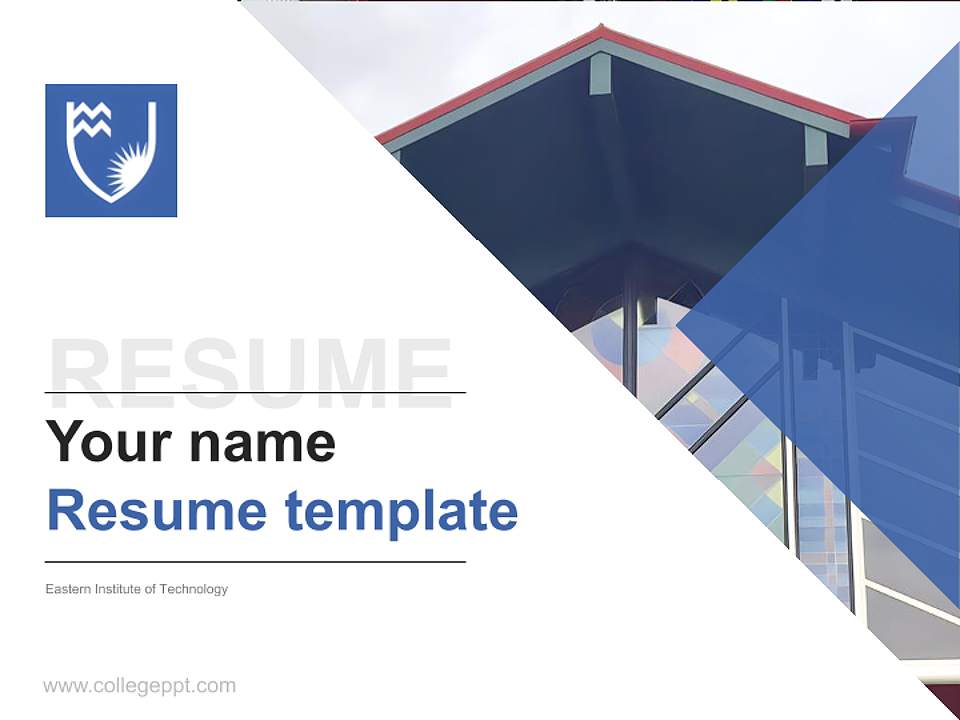 Eastern Institute of Technology Resume PPT Template4:3 ratio PPT effect preview image5