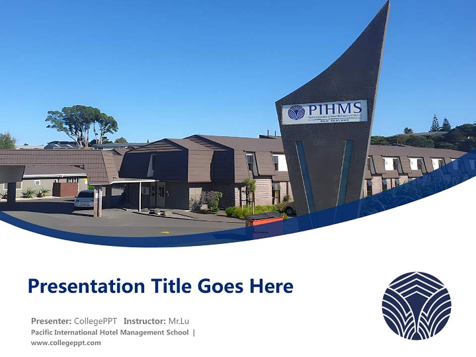 Pacific International Hotel Management School Course/Courseware Creation PPT Template4:3 ratio PPT effect preview image5