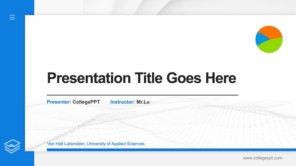 Van Hall Larenstein, University of Applied Sciences Thesis Proposal/Graduation Defense PPT Template16:9 ratio PPT effect preview image