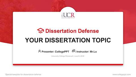 University College Roosevelt Graduation Thesis Defense PPT Template