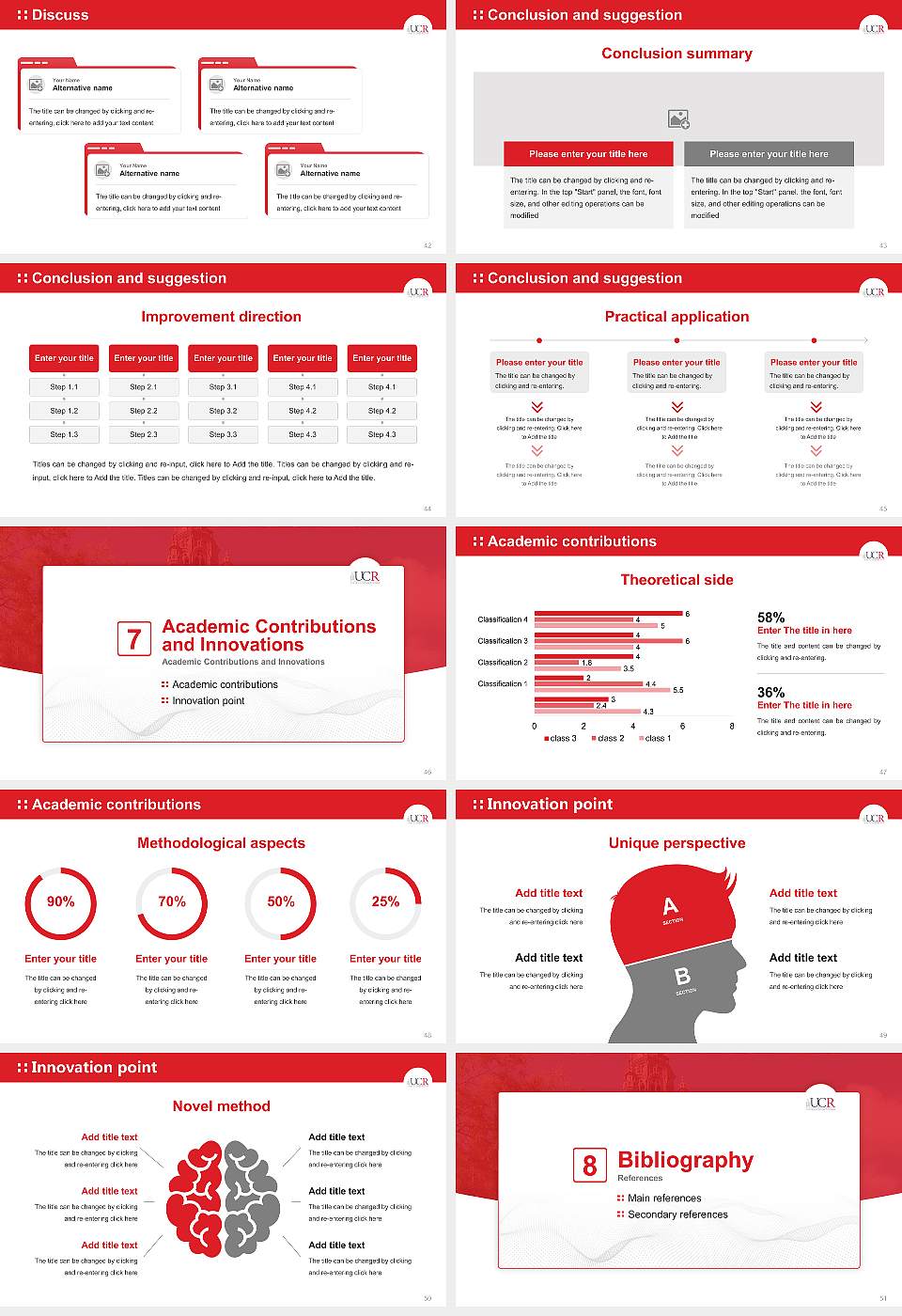 University College Roosevelt Graduation Thesis Defense PPT Template16:9 ratio PPT effect preview image6