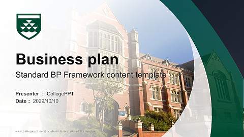 Victoria University of Wellington Competition/Entrepreneurship Contest PPT Template