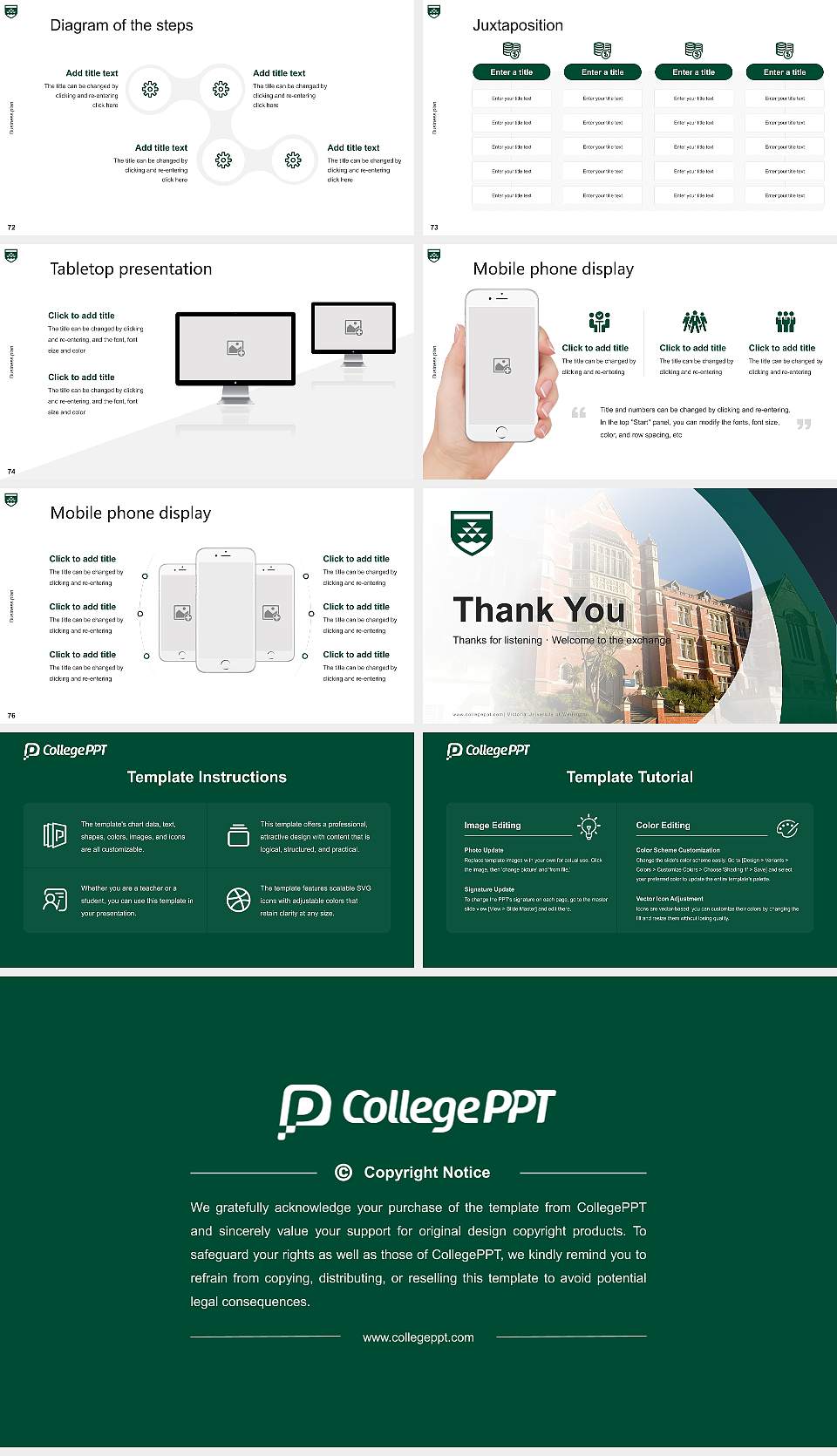 Victoria University of Wellington Competition/Entrepreneurship Contest PPT Template16:9 ratio PPT effect preview image9