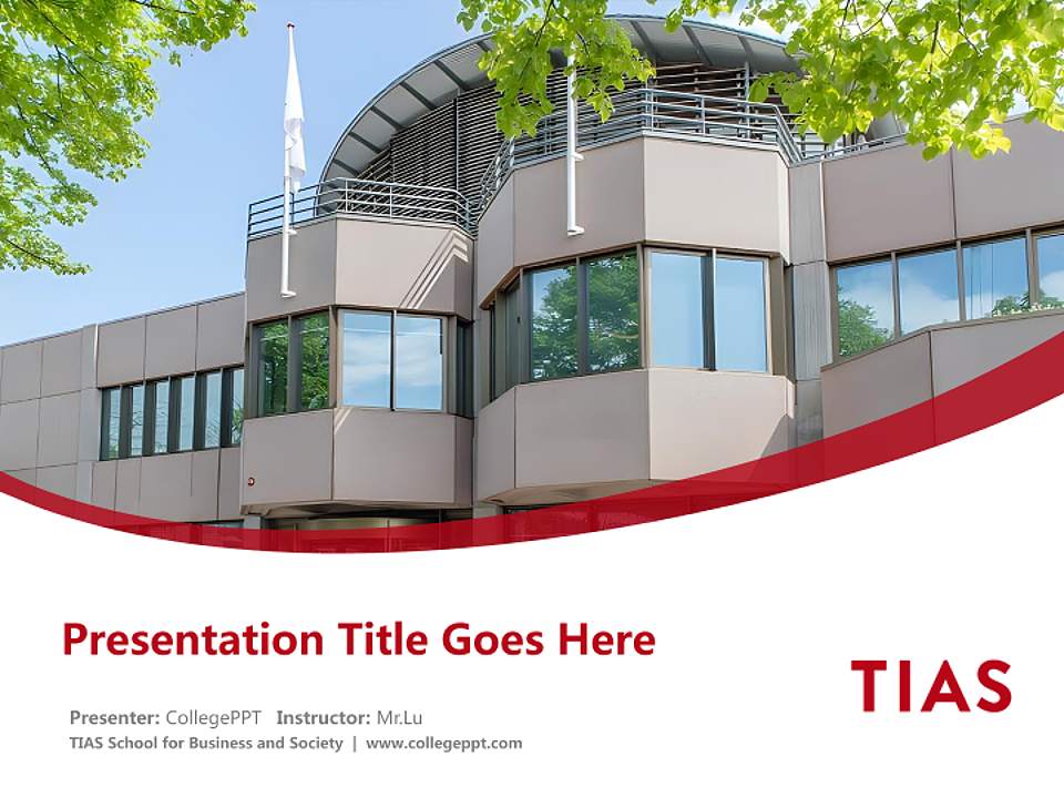 TIAS School for Business and Society Course/Courseware Creation PPT Template4:3 ratio PPT effect preview image5
