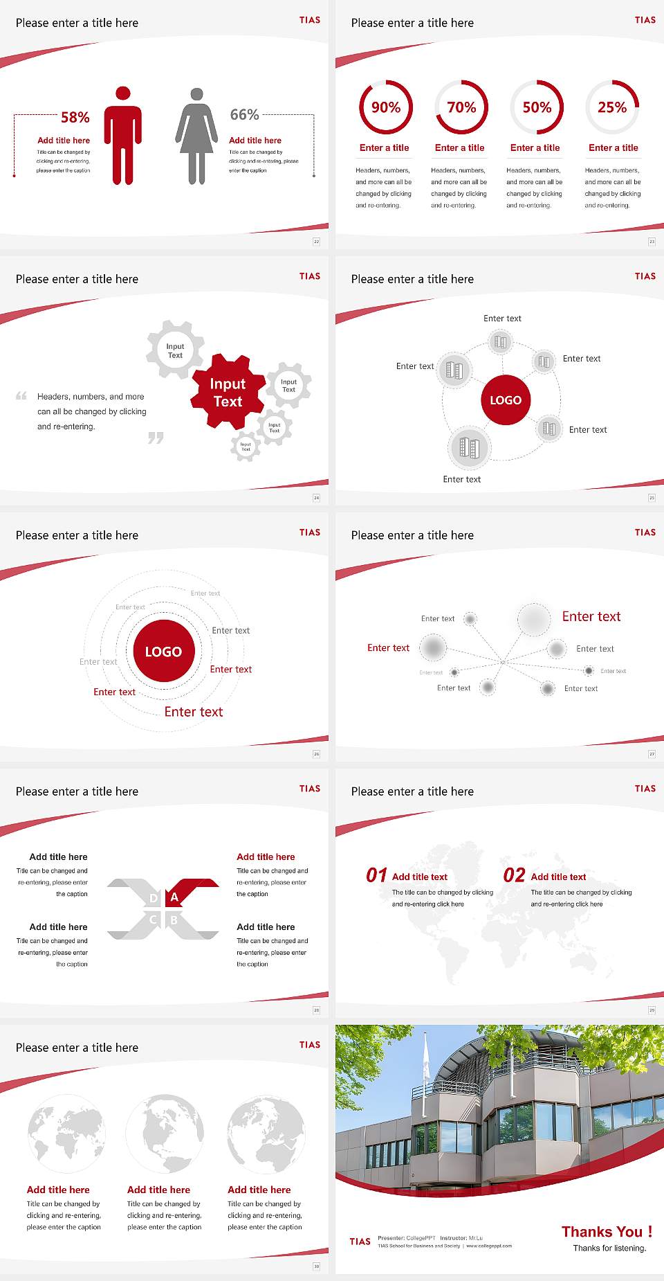 TIAS School for Business and Society Course/Courseware Creation PPT Template4:3 ratio PPT effect preview image4