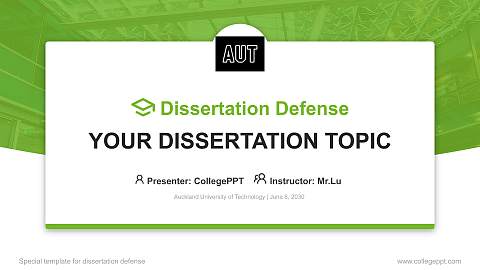 Auckland University of Technology Graduation Thesis Defense PPT Template