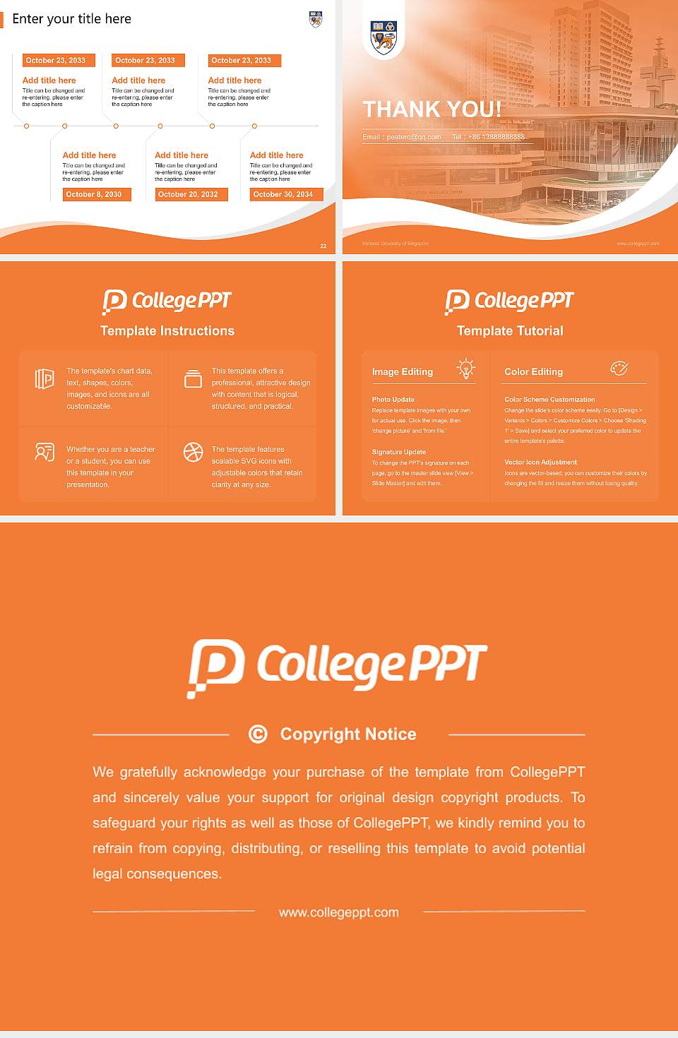 National University of Singapore Lecture Sharing and Networking Event PPT Template4:3 ratio PPT effect preview image4