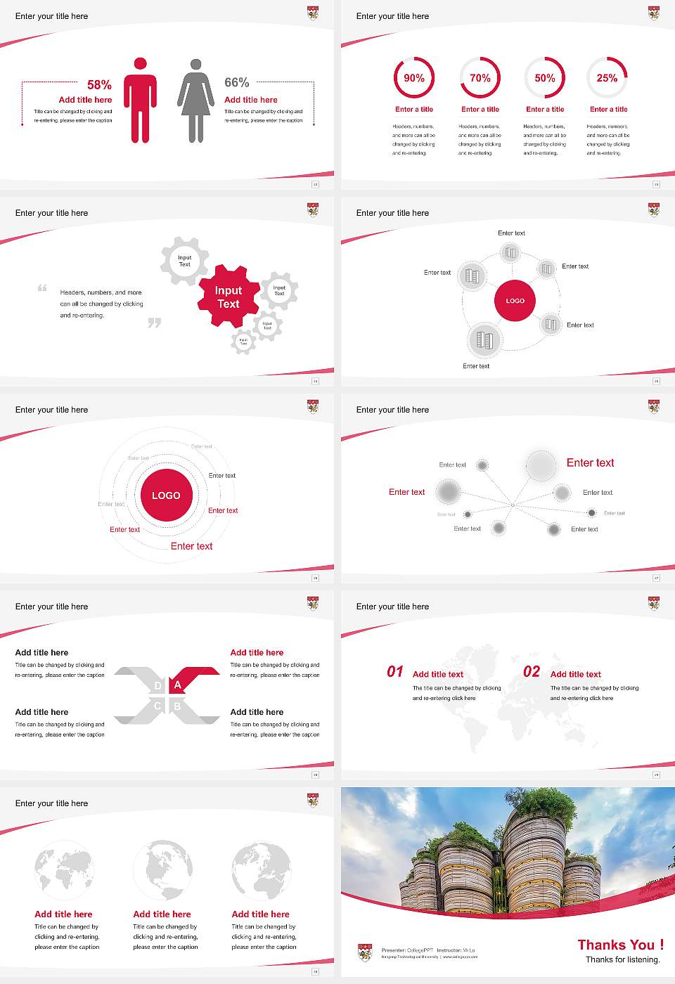 Nanyang Technological University Course/Courseware Creation PPT Template16:9 ratio PPT effect preview image4