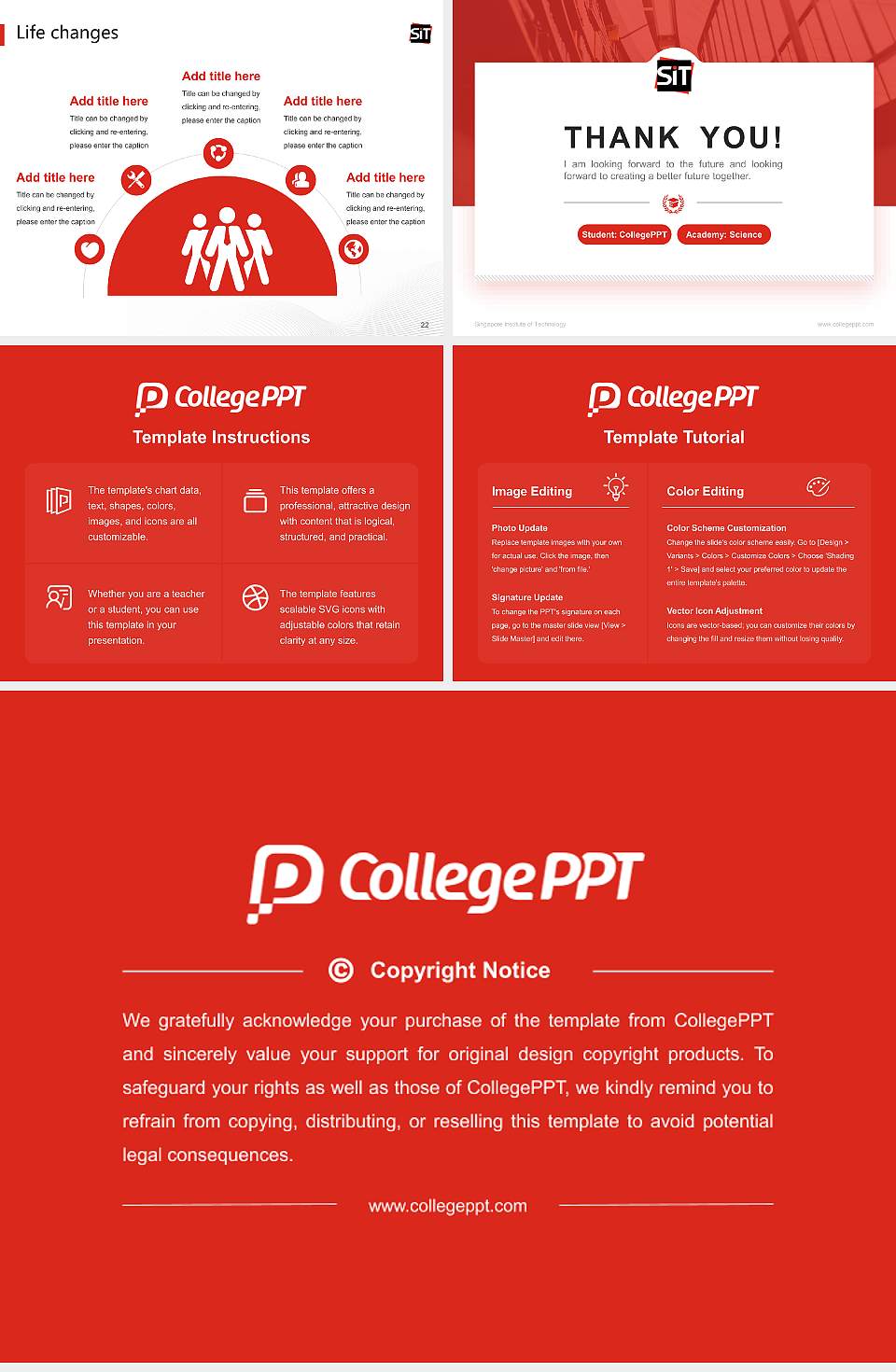 Singapore Institute of Technology National Scholarship Defense PPT Template4:3 ratio PPT effect preview image4