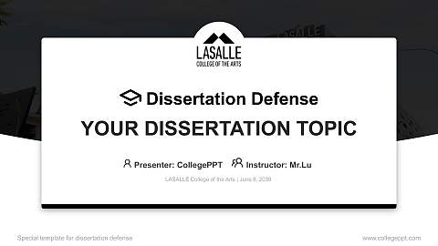 LASALLE College of the Arts Graduation Thesis Defense PPT Template
