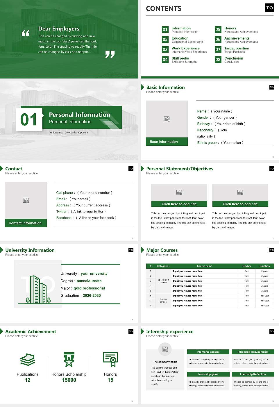 Toi Ohomai Institute of Technology Resume PPT Template16:9 ratio PPT effect preview image2