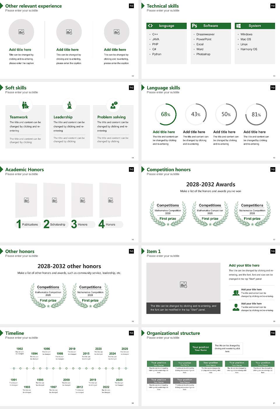 Toi Ohomai Institute of Technology Resume PPT Template16:9 ratio PPT effect preview image3