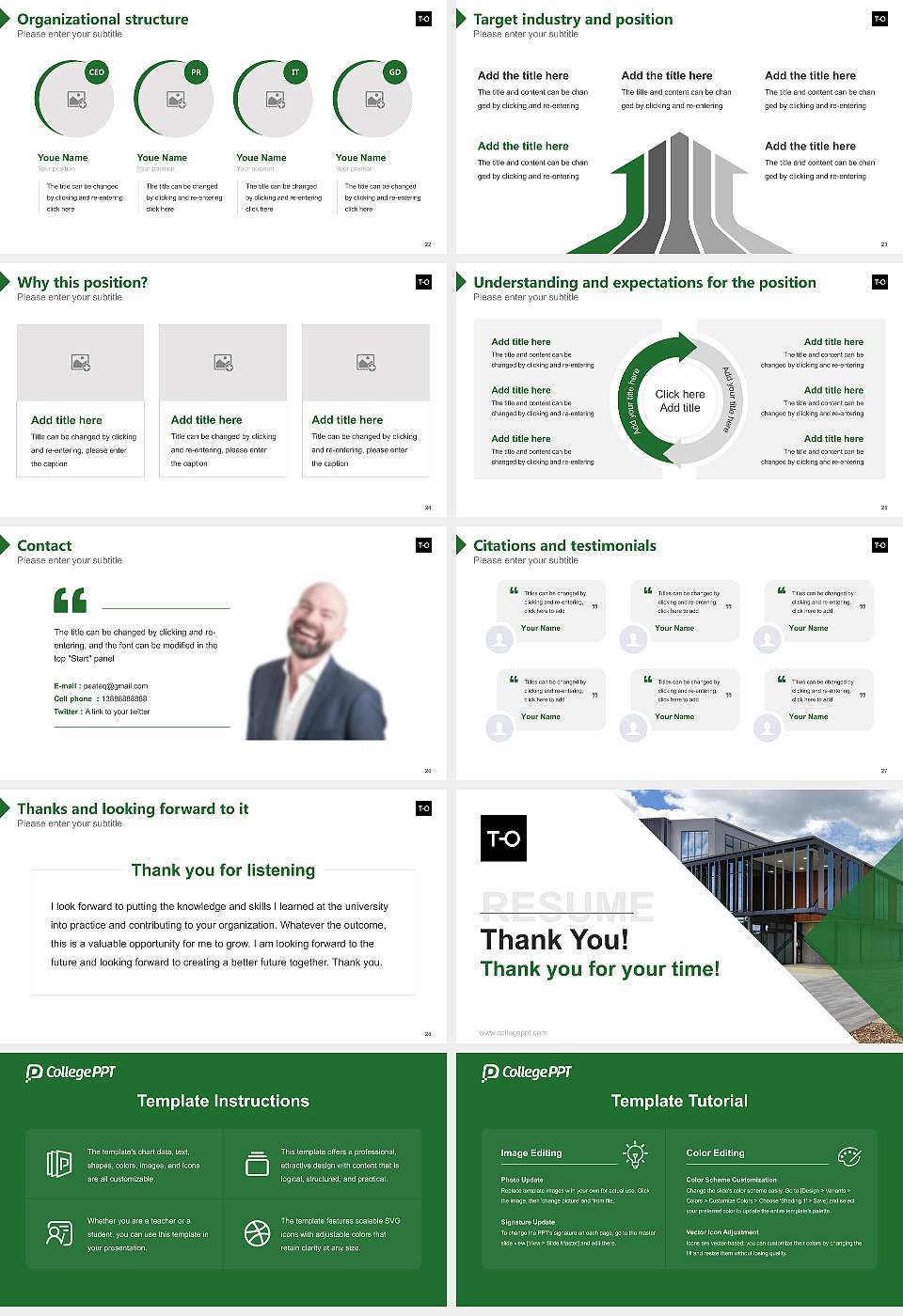 Toi Ohomai Institute of Technology Resume PPT Template16:9 ratio PPT effect preview image4