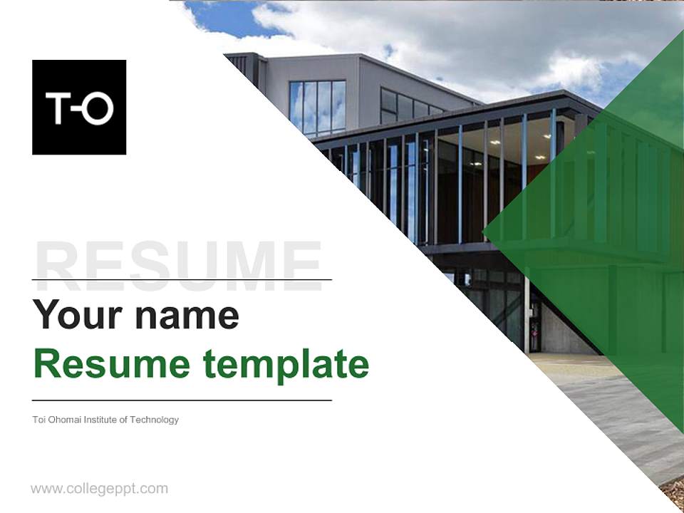 Toi Ohomai Institute of Technology Resume PPT Template4:3 ratio PPT effect preview image5