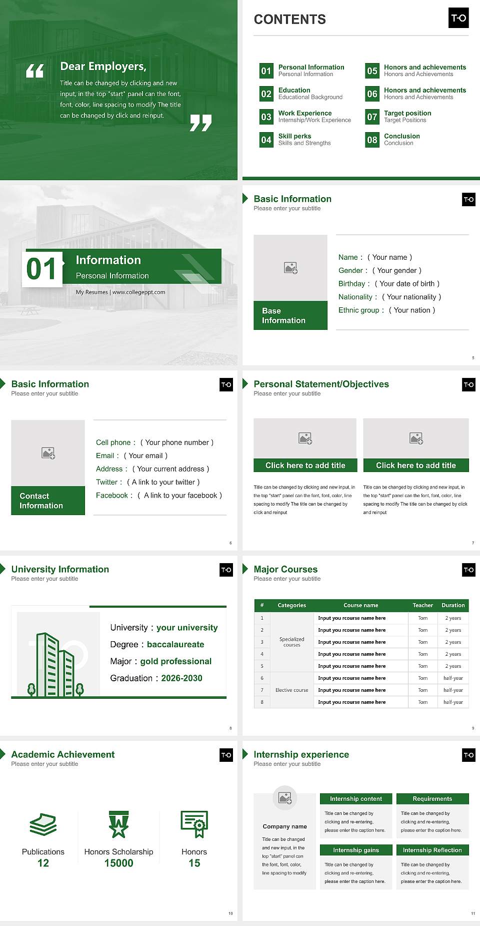 Toi Ohomai Institute of Technology Resume PPT Template4:3 ratio PPT effect preview image2