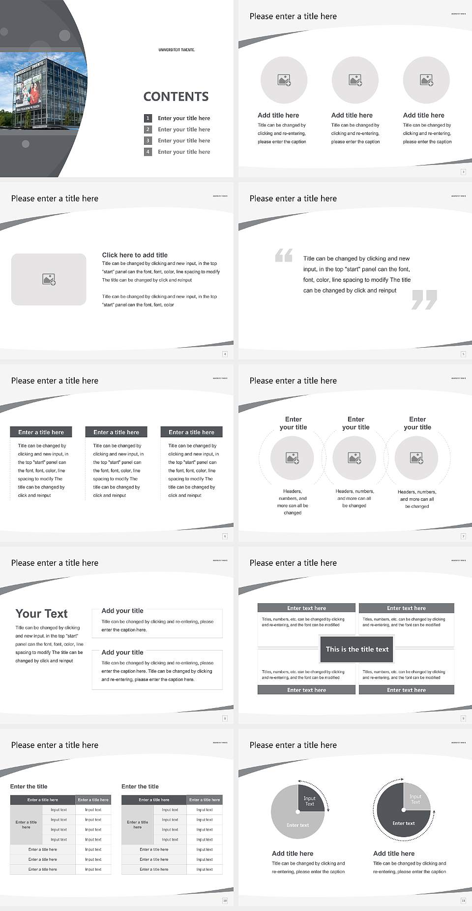 University of Twente Course/Courseware Creation PPT Template4:3 ratio PPT effect preview image2