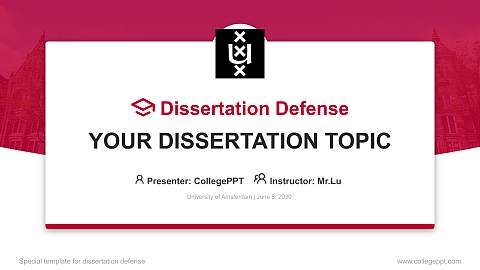 University of Amsterdam Graduation Thesis Defense PPT Template