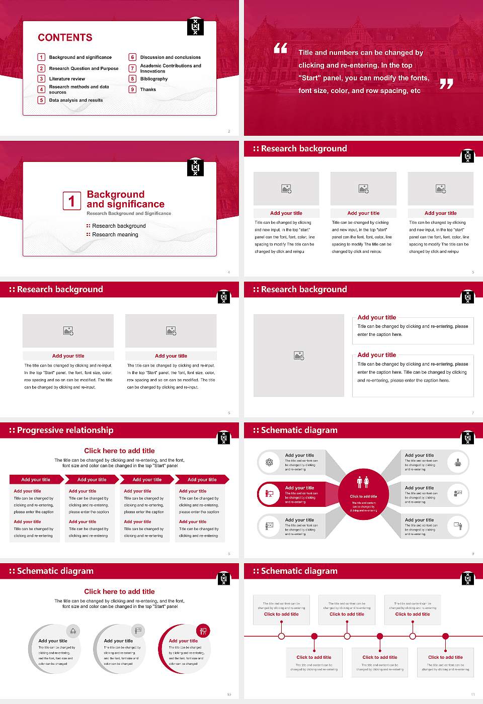 University of Amsterdam Graduation Thesis Defense PPT Template16:9 ratio PPT effect preview image2