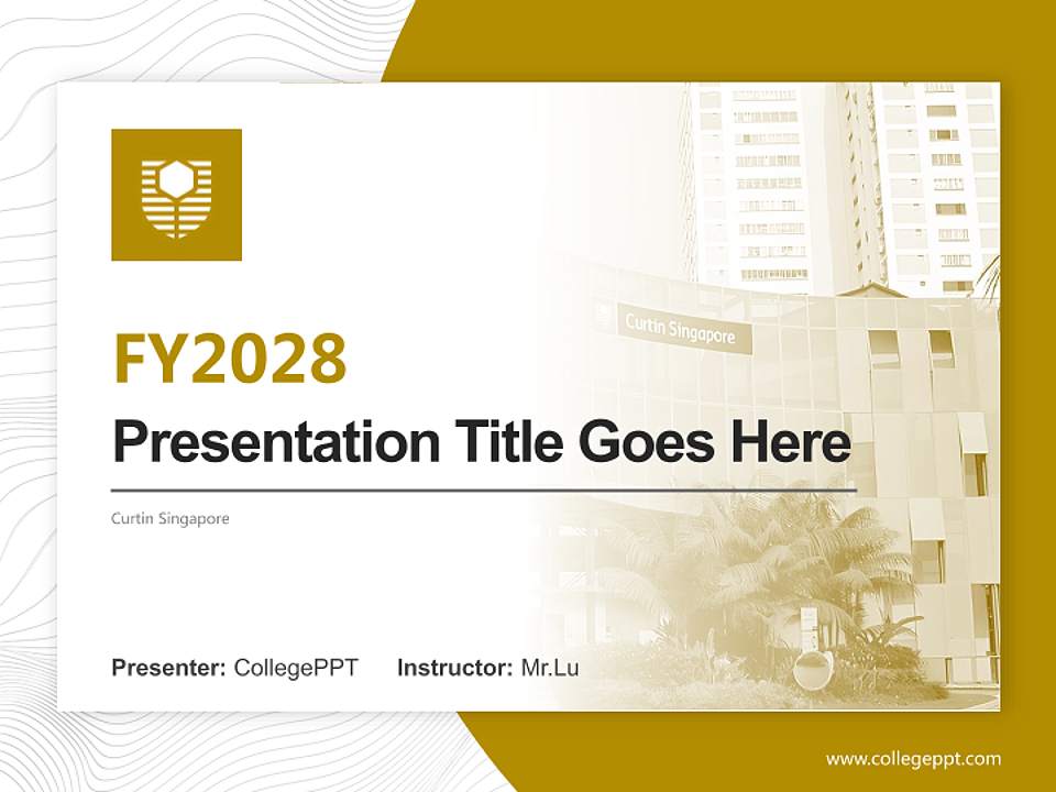 Curtin Singapore Academic Presentation/Research Findings Report PPT Template4:3 ratio PPT effect preview image5