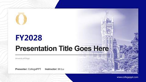 University of Otago Academic Presentation/Research Findings Report PPT Template