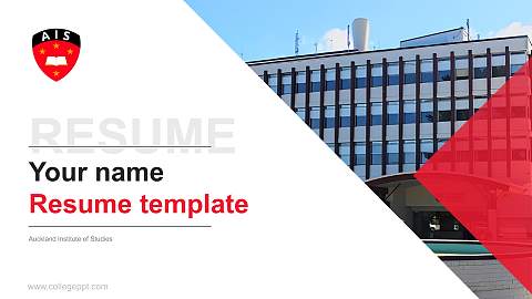 Auckland Institute of Studies Resume PPT Template