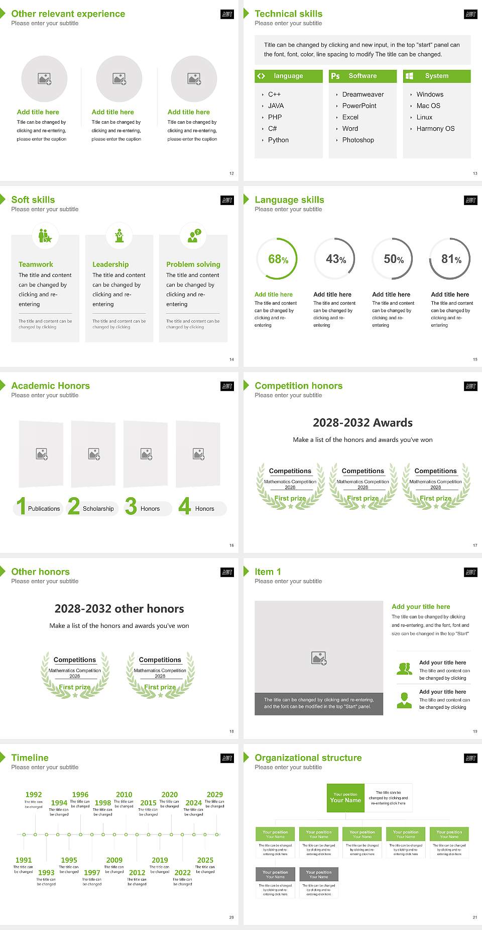 Auckland University of Technology Resume PPT Template4:3 ratio PPT effect preview image3