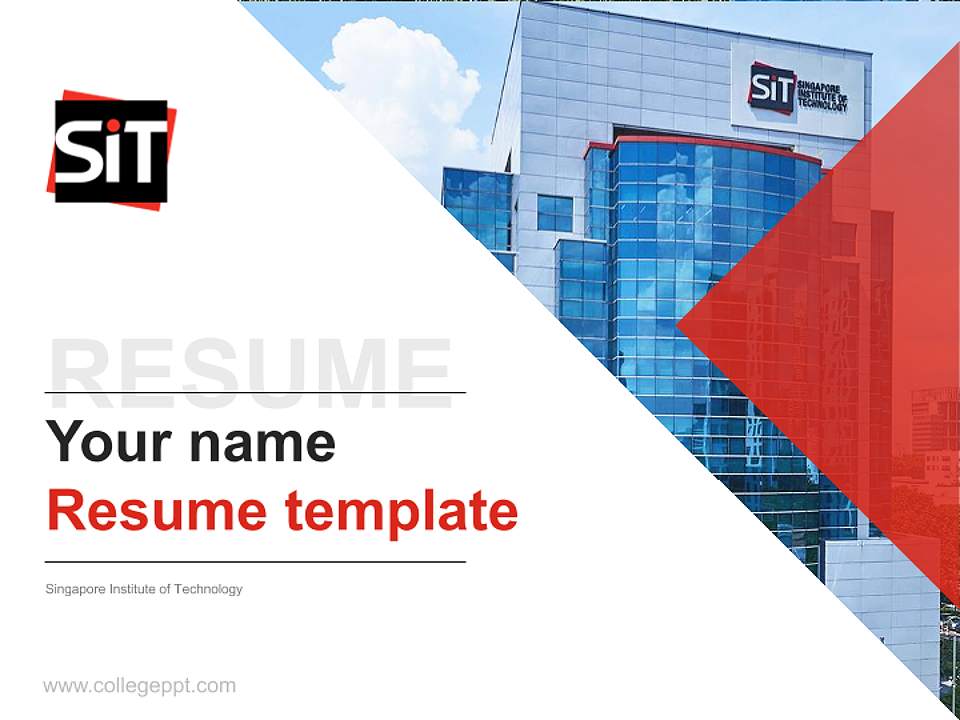 Singapore Institute of Technology Resume PPT Template4:3 ratio PPT effect preview image5