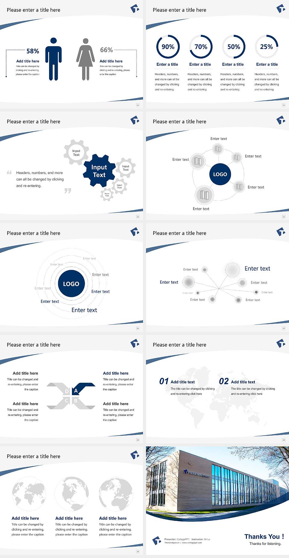 Theresialyceum Course/Courseware Creation PPT Template4:3 ratio PPT effect preview image4