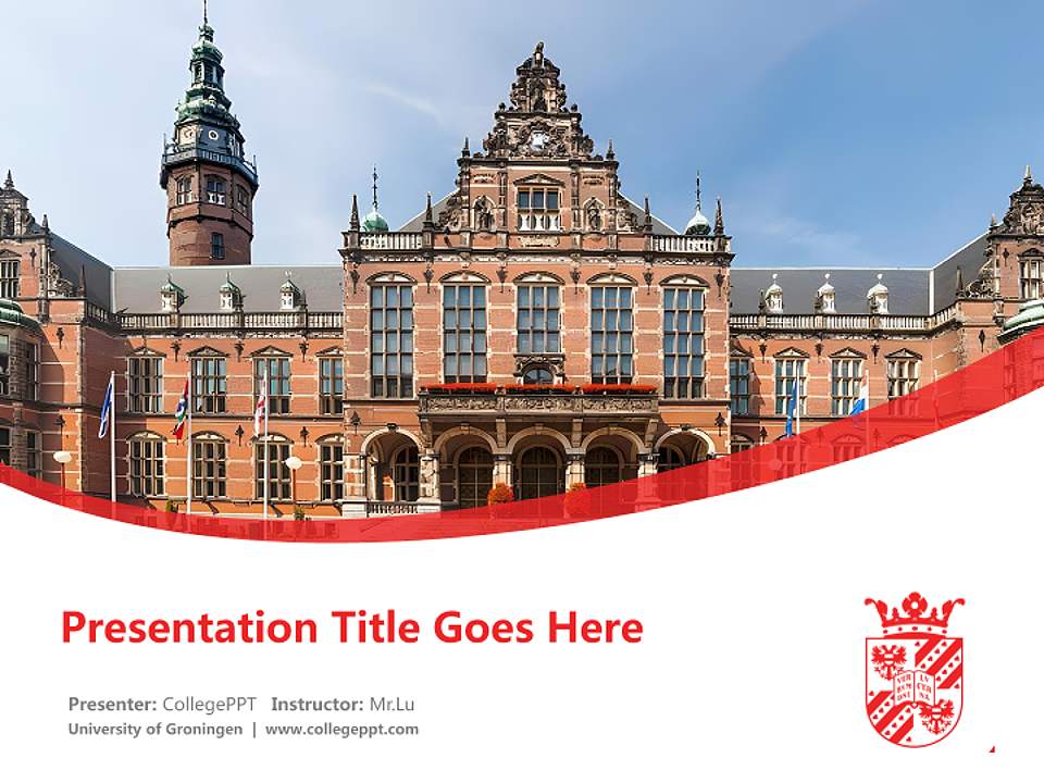 University of Groningen Course/Courseware Creation PPT Template4:3 ratio PPT effect preview image5