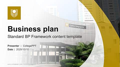 Curtin Singapore Competition/Entrepreneurship Contest PPT Template