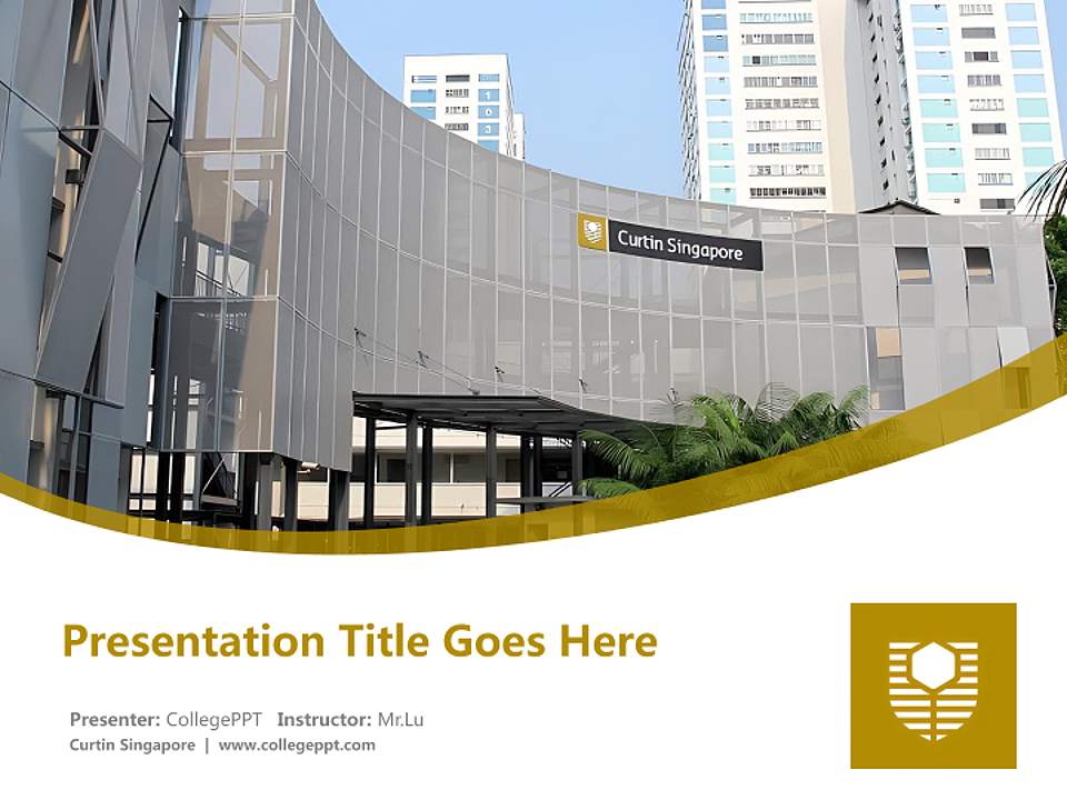 Curtin Singapore Course/Courseware Creation PPT Template4:3 ratio PPT effect preview image5