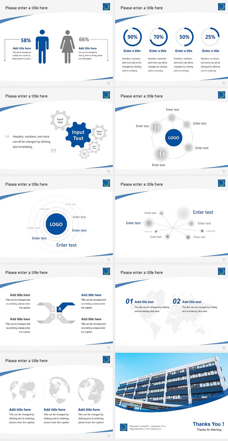 Otago Polytechnic Course/Courseware Creation PPT Template4:3 ratio PPT effect preview image4