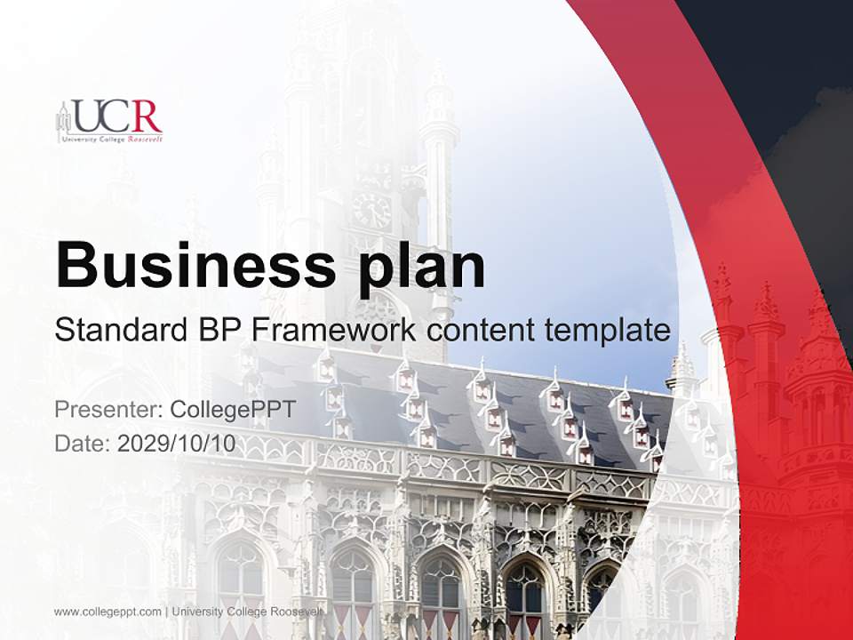 University College Roosevelt Competition/Entrepreneurship Contest PPT Template4:3 ratio PPT effect preview image9