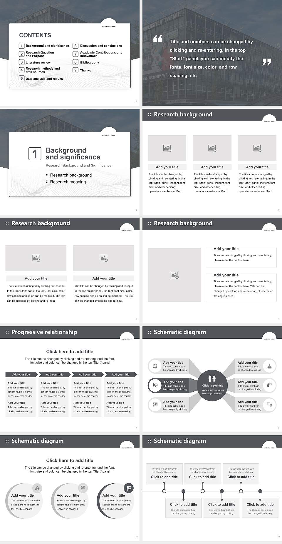 University of Twente Graduation Thesis Defense PPT Template4:3 ratio PPT effect preview image2